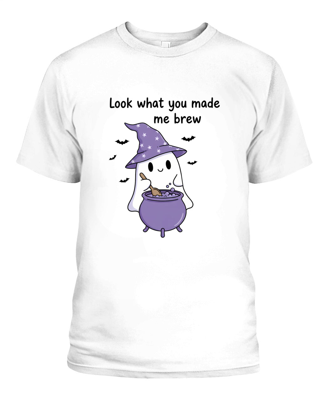 cute ghost stirring halloween brew