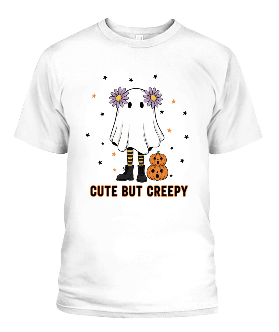 cute ghost flowers pumpkins halloween-2