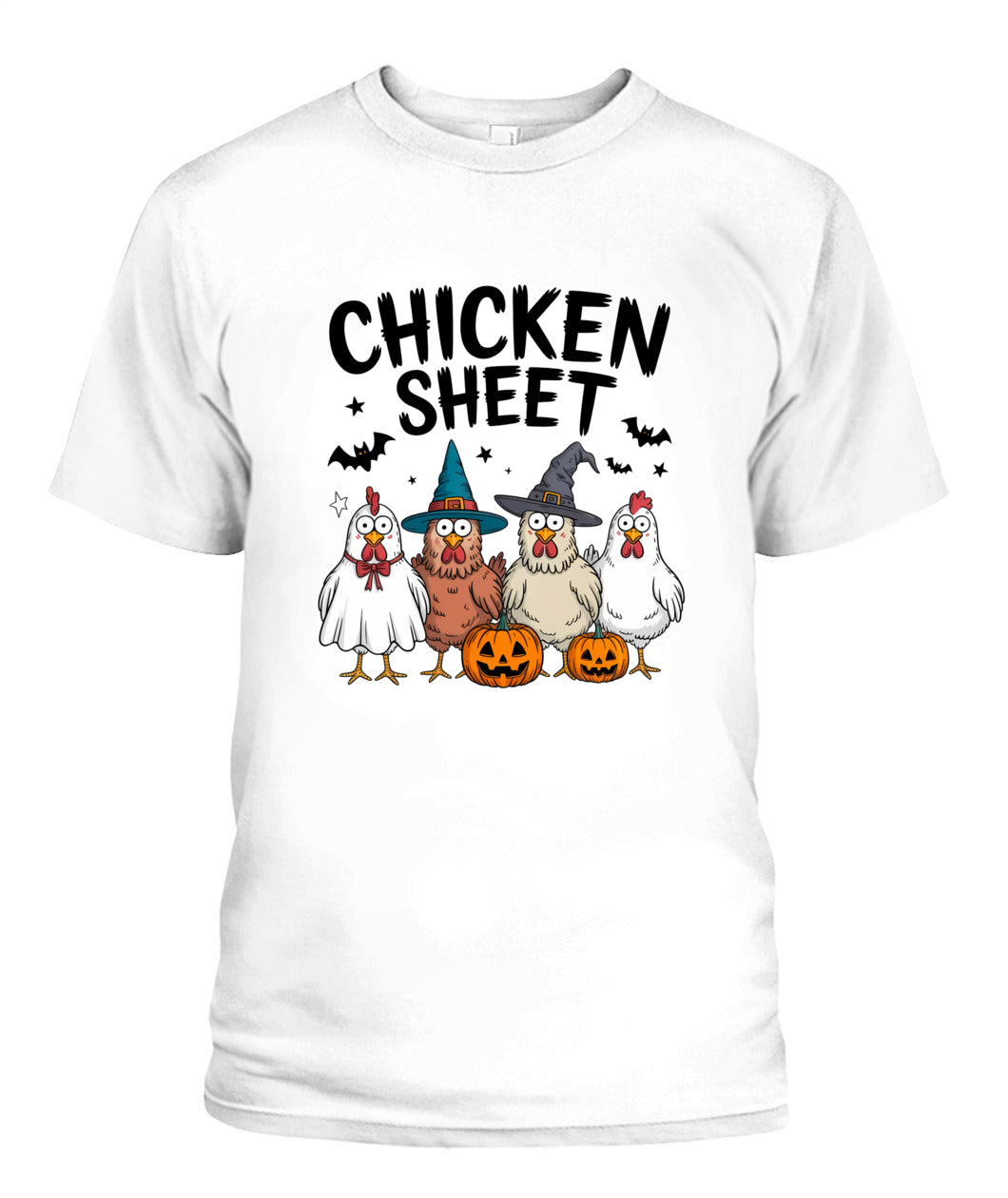 halloween chickens with pumpkins
