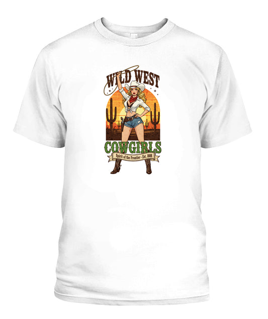 Wild west cowgirl, pinup 60s retro