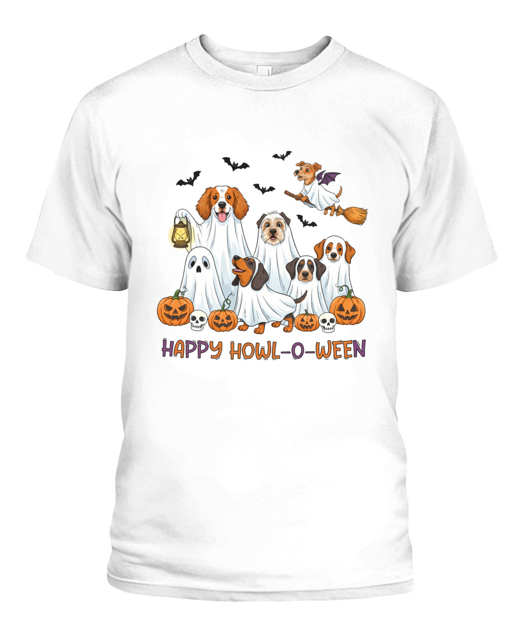 dogs halloween ghosts pumpkins