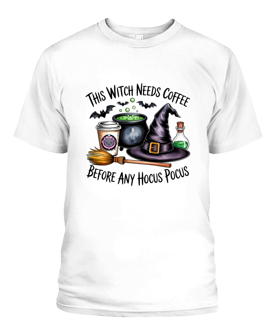 halloween witch coffee potion broom hat