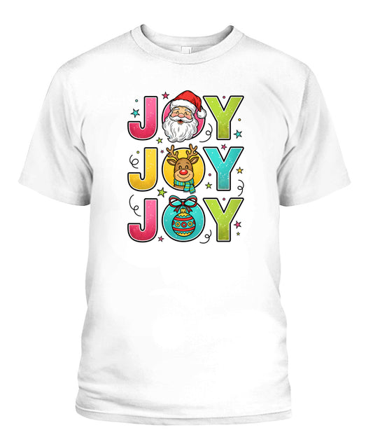 joy santa reindeer ornament