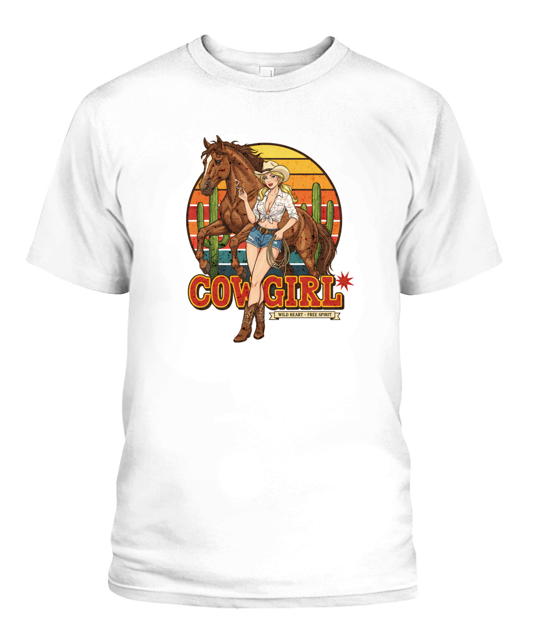 Cowgirl, pinup 60s retro