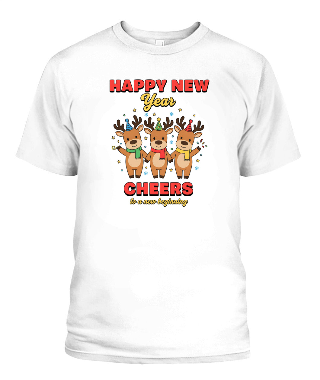 happy new year reindeer cheers