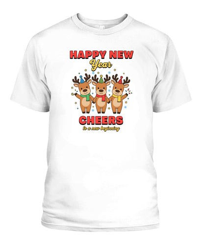 happy new year reindeer cheers