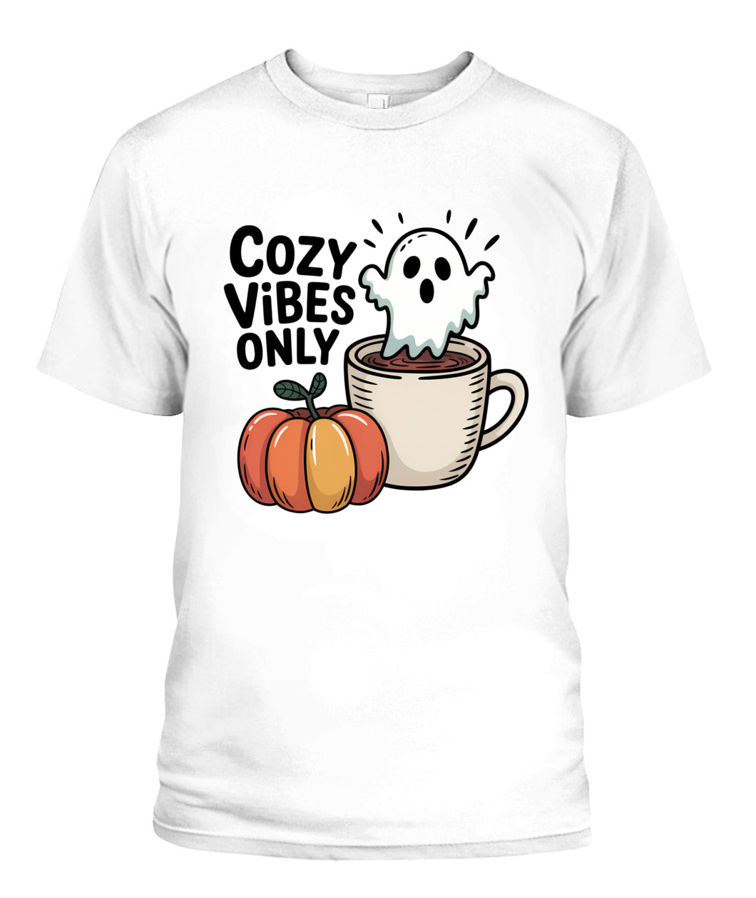 Cozy Vibes Only Ghost Pumpkin
