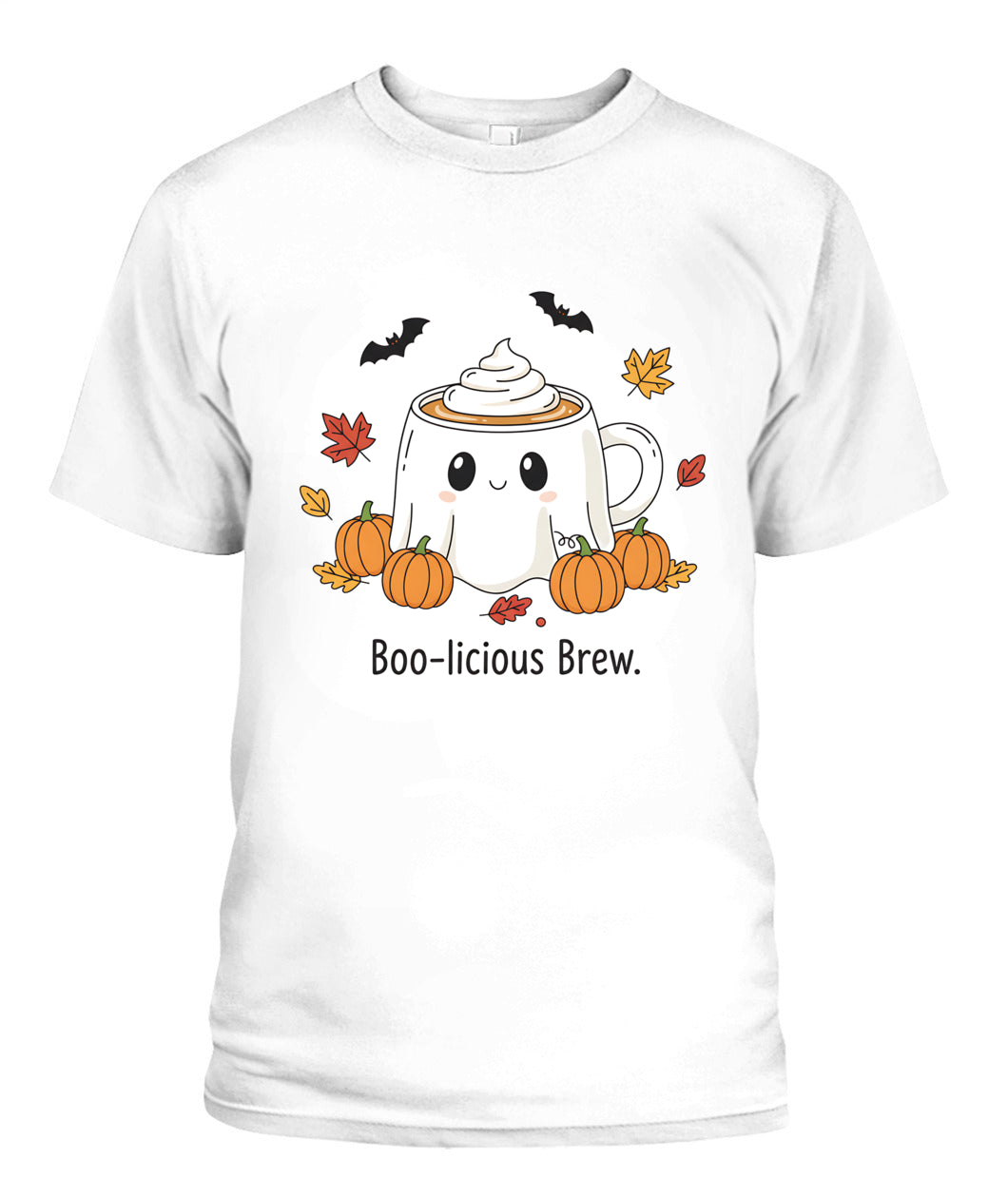 ghost coffee cup pumpkins bats