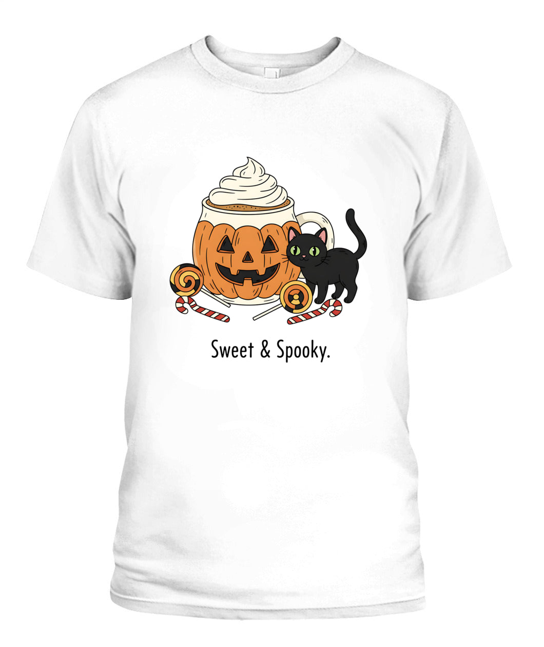 halloween pumpkin mug black cat candy