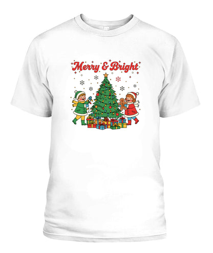 merry and bright christmas kids tree