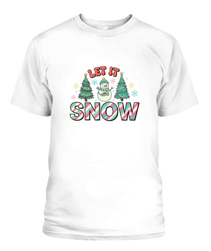 let it snow snowman christmas trees