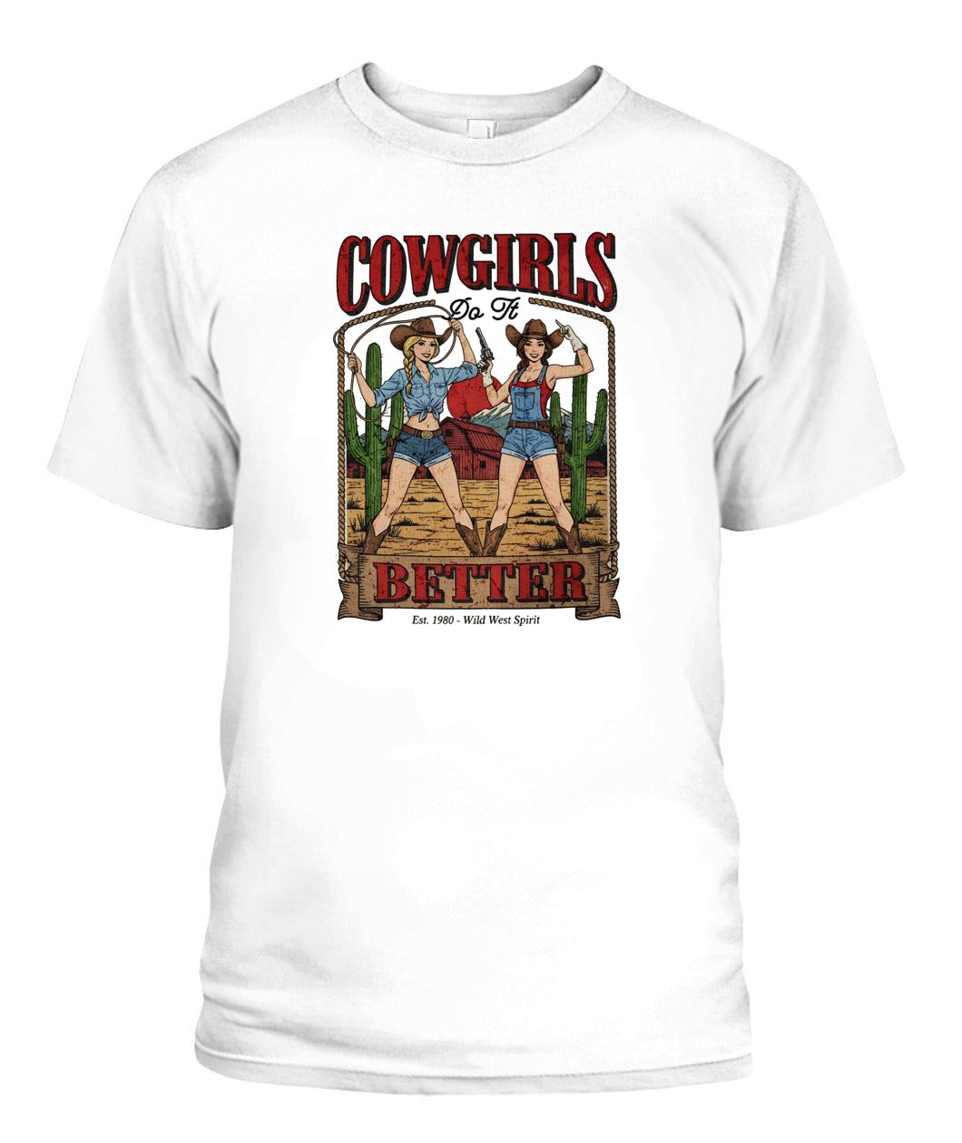 Cowgirl do it better,, pinup 60s retro