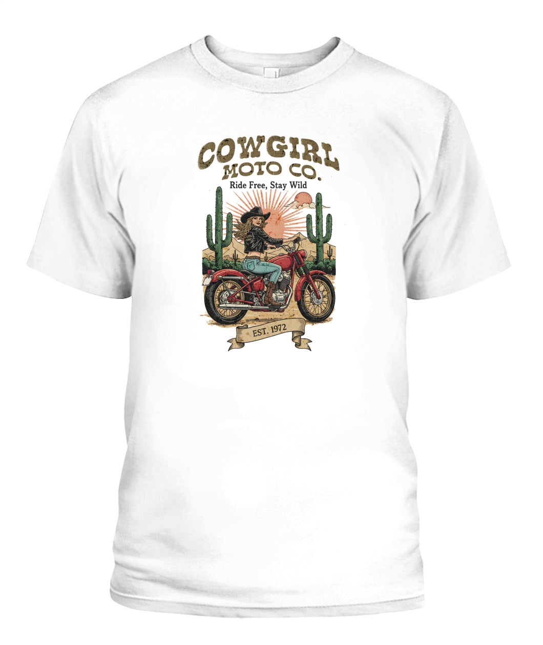 Cowgirl moto,, pinup 60s retro