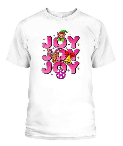 joy christmas elf reindeer bell ornament