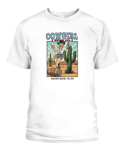 Western beer, pinup 60s retro