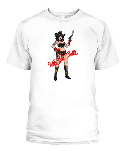 cowgirl pinup gun tattoo